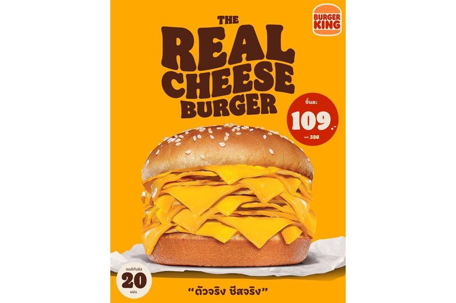 Cheeseburger mit 20 Scheiben Käse, Burger King, Thailand